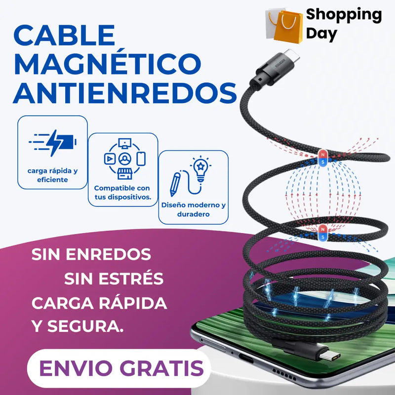 Cable Magnético Antienredos