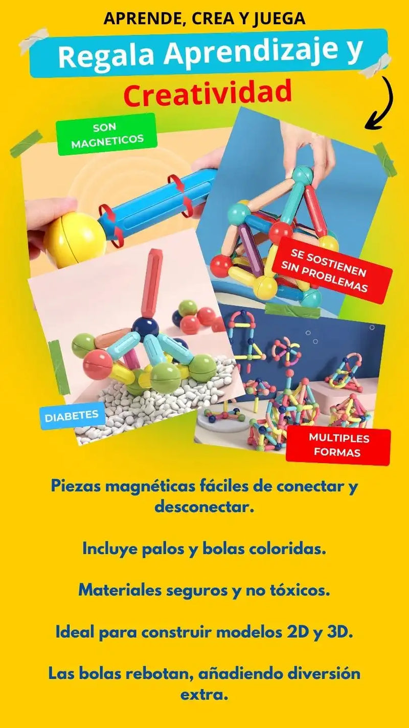 Fichas Magneticas  Smart Blocks 36 Piezas