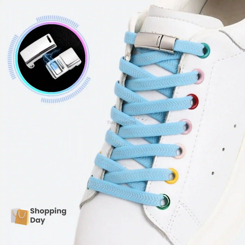 TrendyLaces™ – Cordones Elásticos con Broche para un Look Moderno y Cómodo