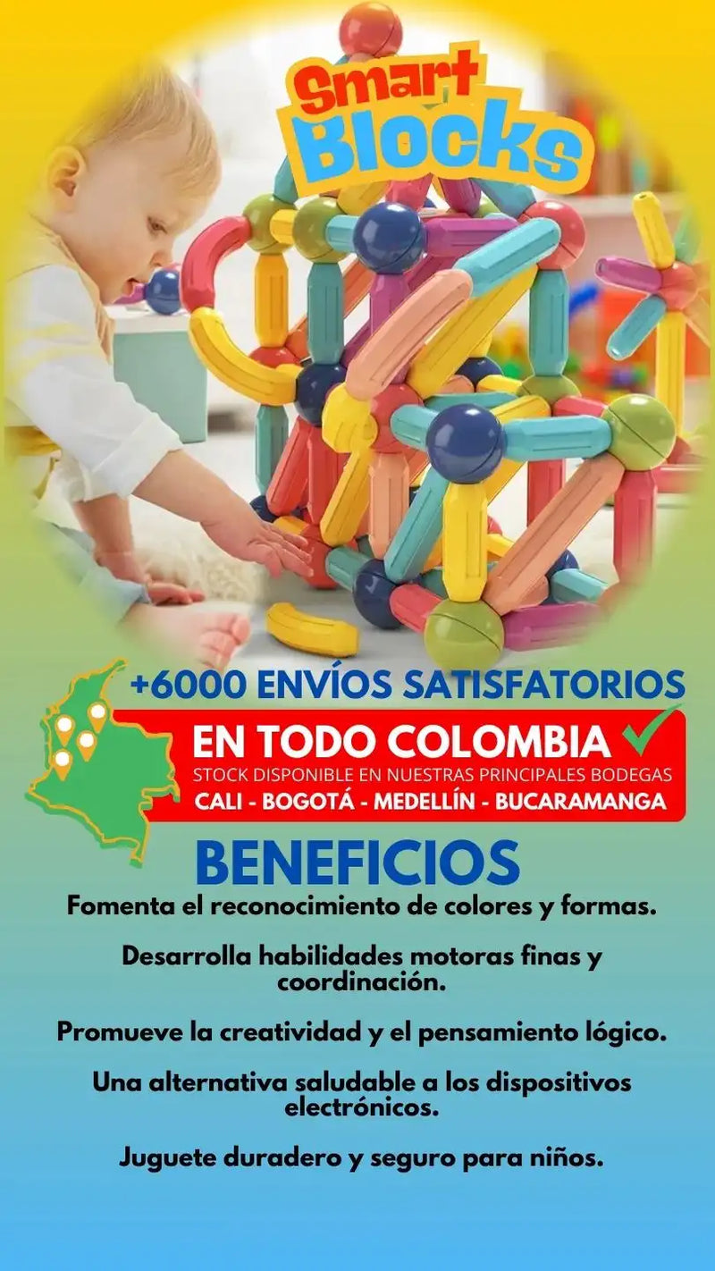 Fichas Magneticas  Smart Blocks 36 Piezas