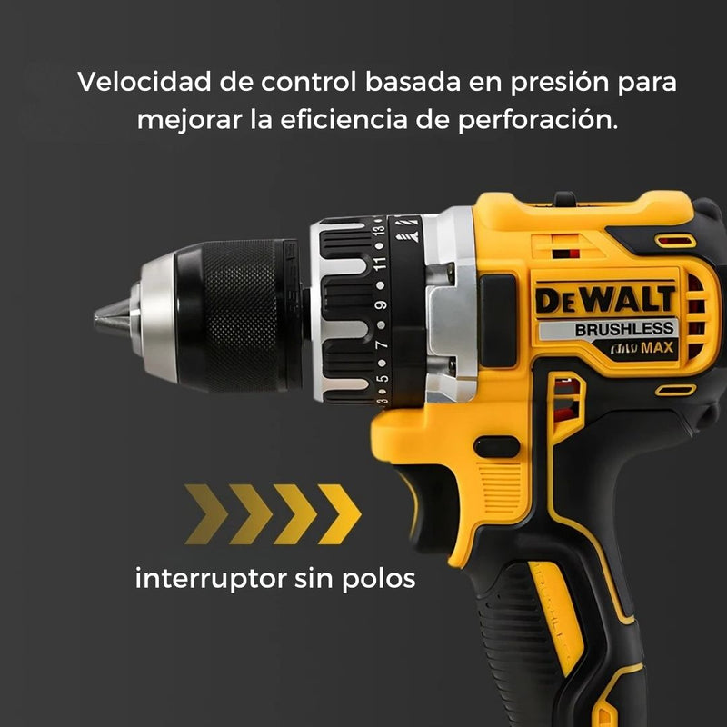 Taladro de 36v + 2 baterías 36v GRATIS + Maletin con 20 accesorios +  Juego de Raches
