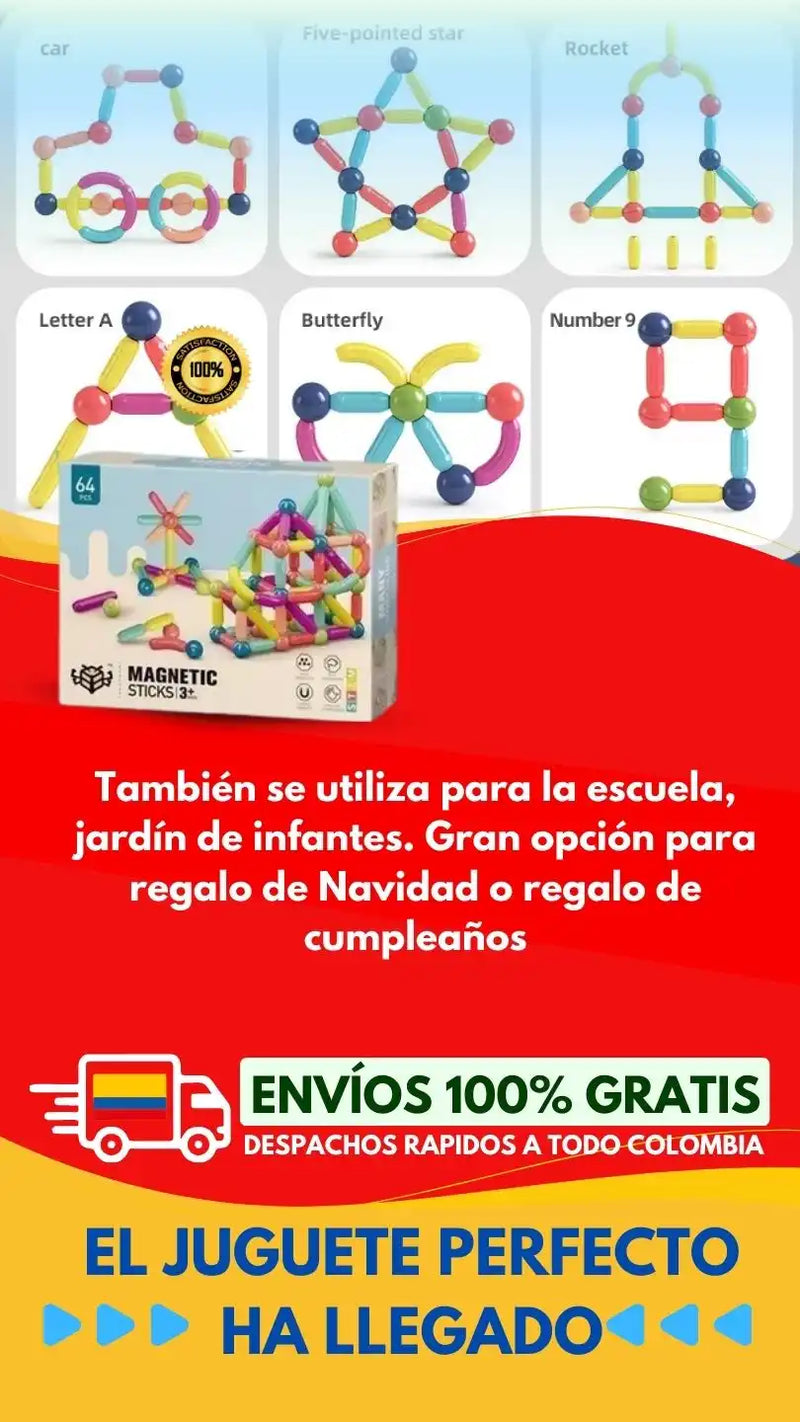 Fichas Magneticas  Smart Blocks 36 Piezas