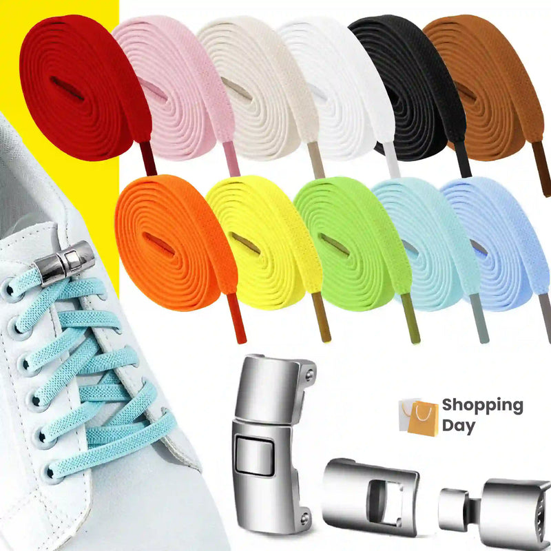 TrendyLaces™ – Cordones Elásticos con Broche para un Look Moderno y Cómodo