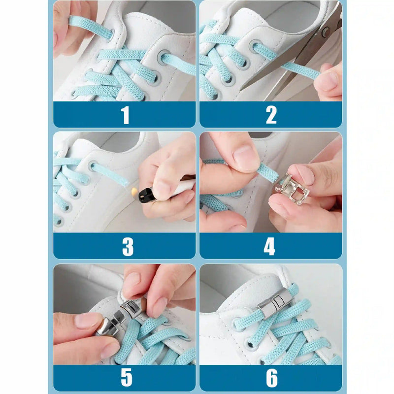TrendyLaces™ – Cordones Elásticos con Broche para un Look Moderno y Cómodo