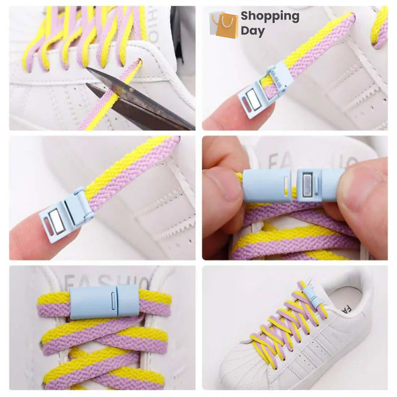 TrendyLaces™ – Cordones Elásticos con Broche para un Look Moderno y Cómodo