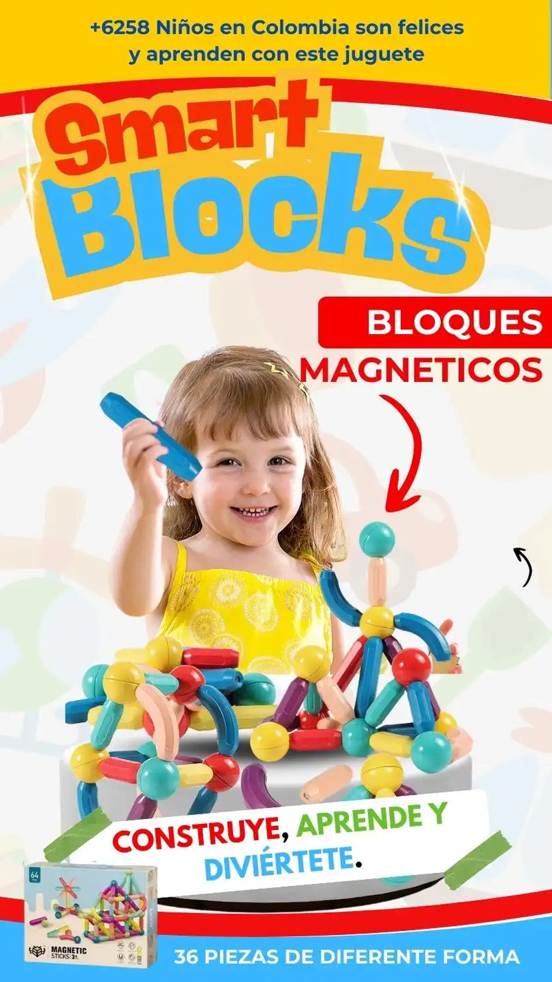 Fichas Magneticas  Smart Blocks 36 Piezas