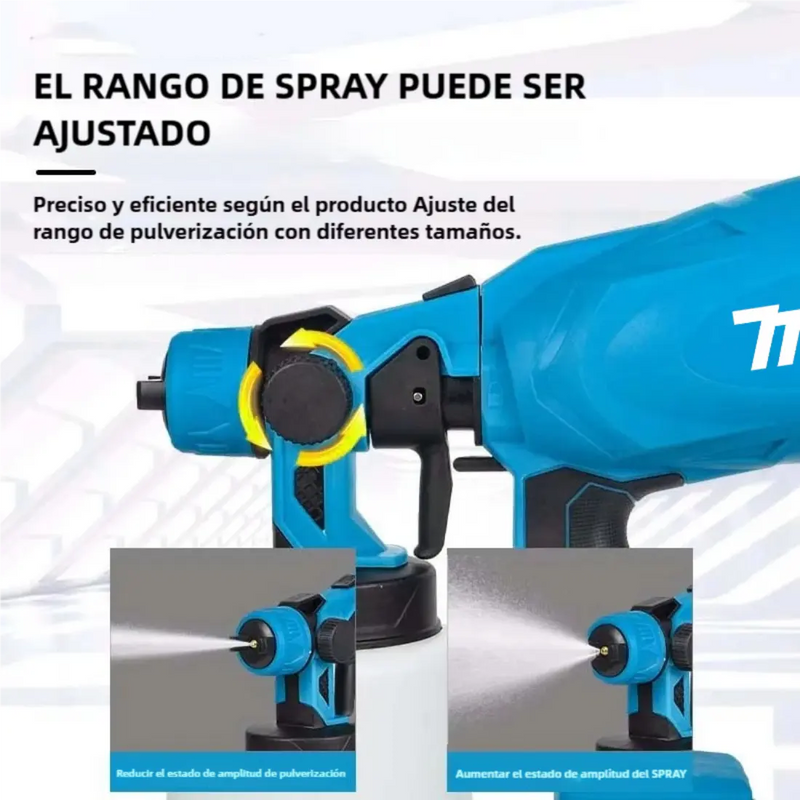 Pistola Pulverizadora de Pintura Inalámbrica Eléctrica de 800ML, 20% de Descuento.