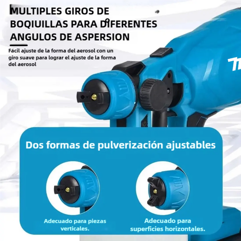 Pistola Pulverizadora de Pintura Inalámbrica Eléctrica de 800ML, 20% de Descuento.